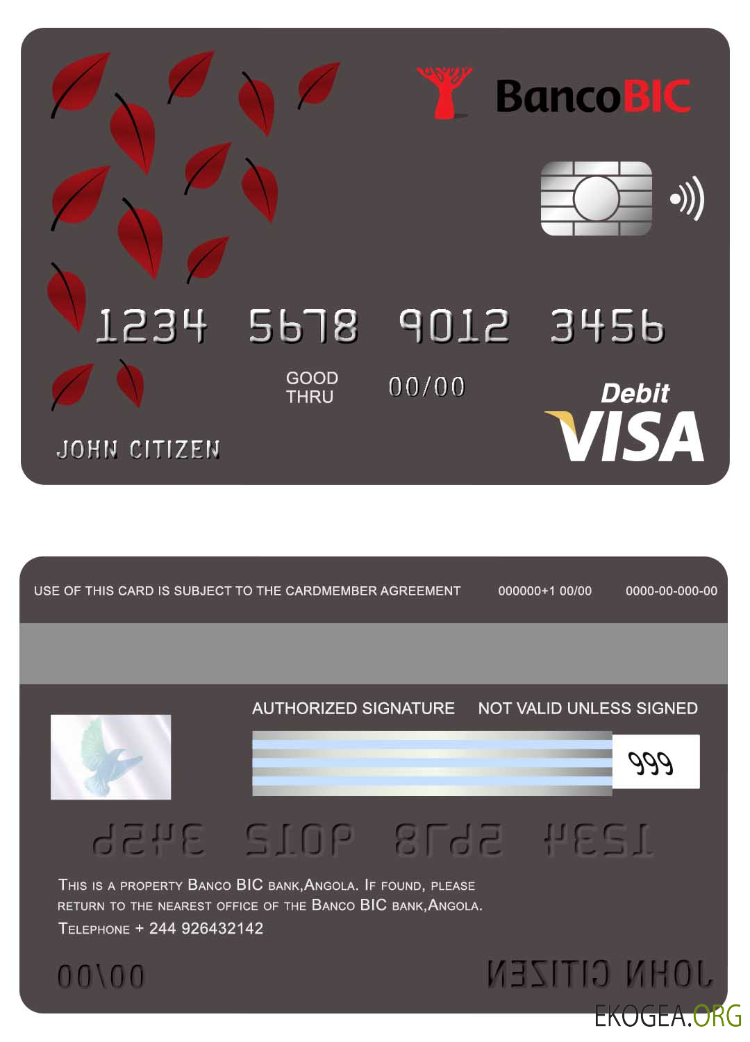 Carte visa bancaire Angola Banco BIC